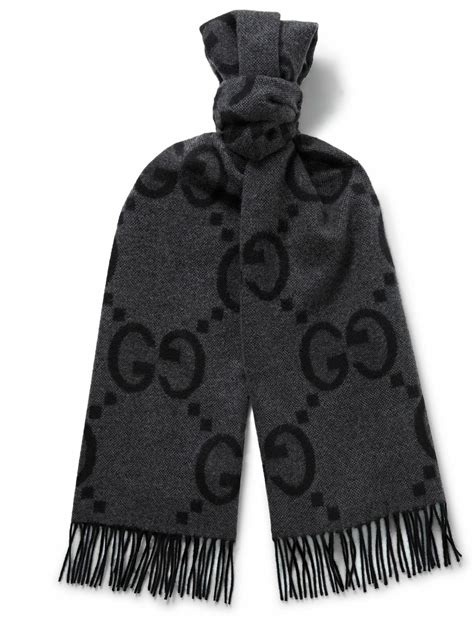 gucci monogram logo fringe cashmere scarf|Gucci inspired scarf.